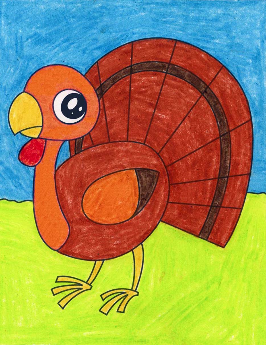 Easy Turkey Drawing Fine Art