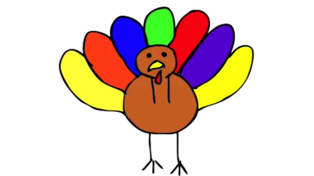 Easy Turkey Drawing Modern Sketch