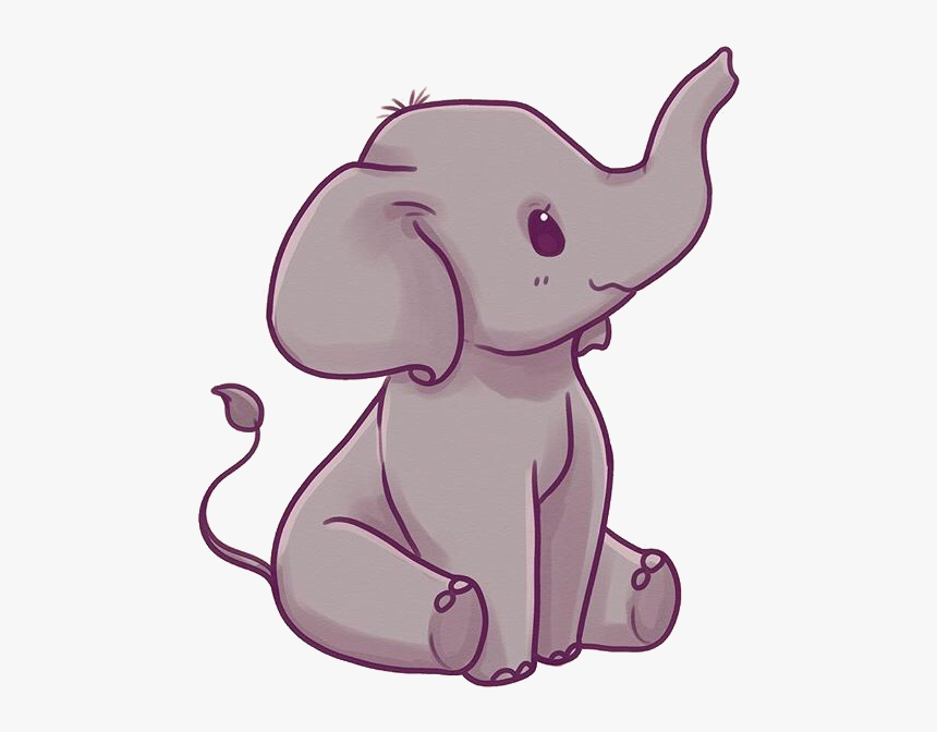 Elephant Cute Drawing Modern Sketch