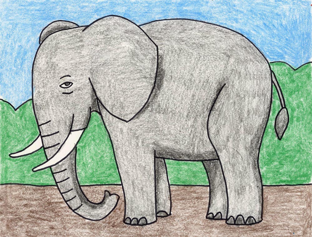 Elephant Simple Drawing Amazing Sketch