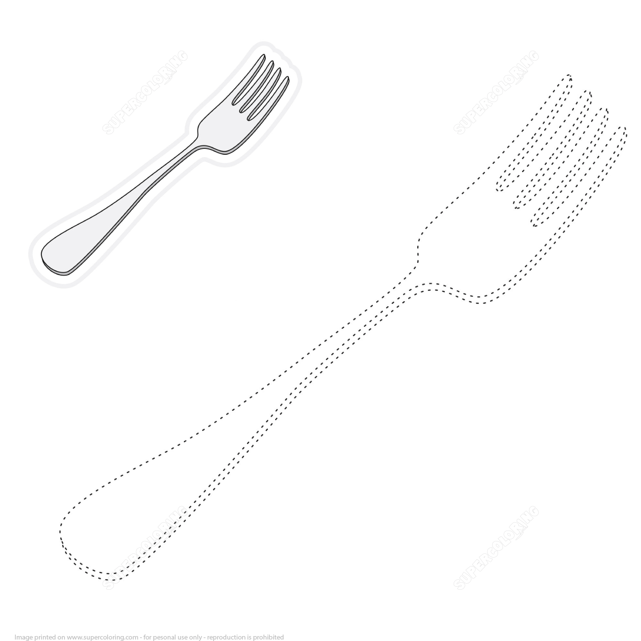 Fork Drawing Amazing Sketch