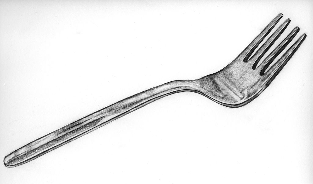 Fork Drawing Art