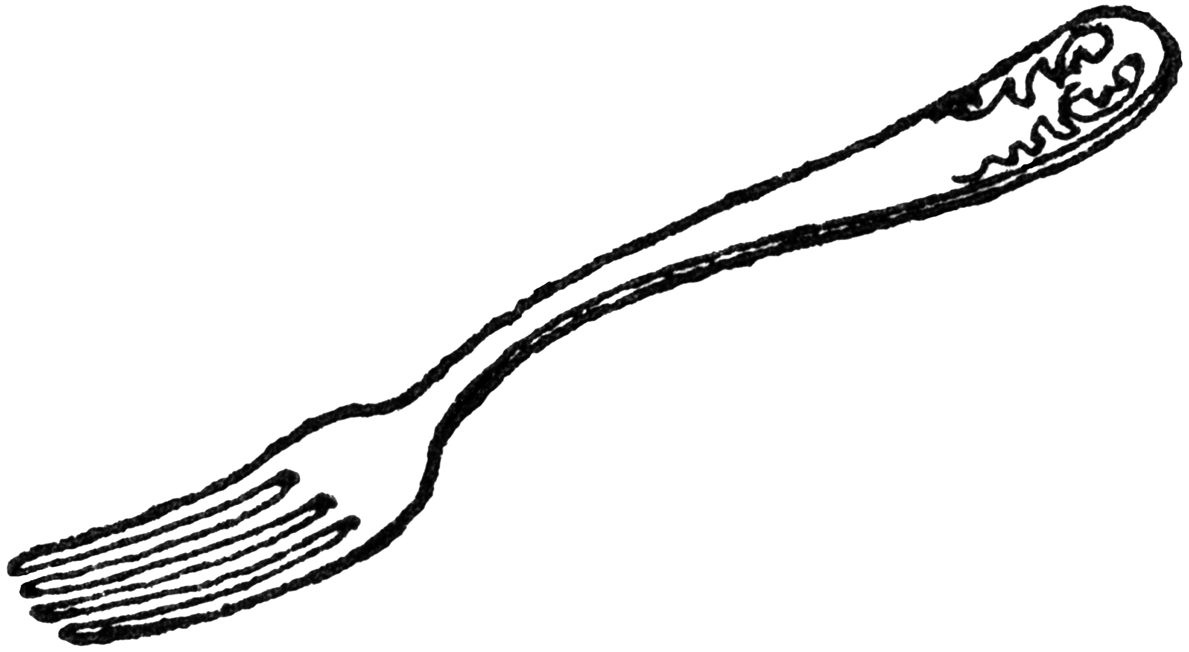Fork Drawing Creative Style