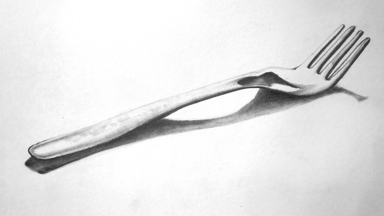 Fork Drawing Sketch