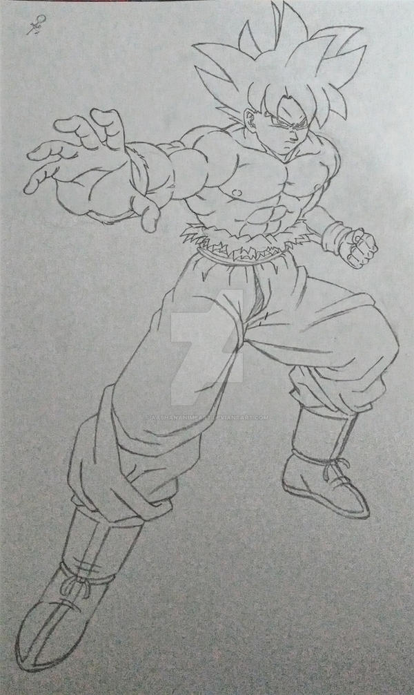 Full Body Goku Drawing Amazing Sketch