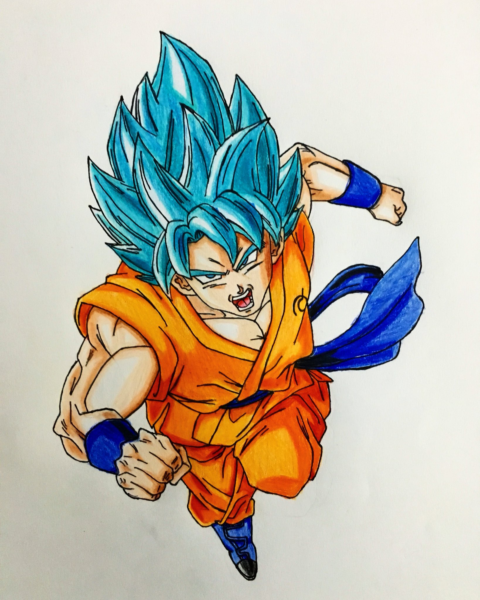 Full Body Goku Drawing Artistic Sketching