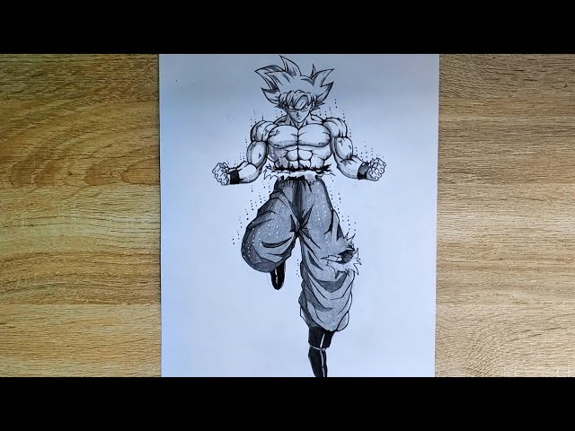 Full Body Goku Drawing Fine Art