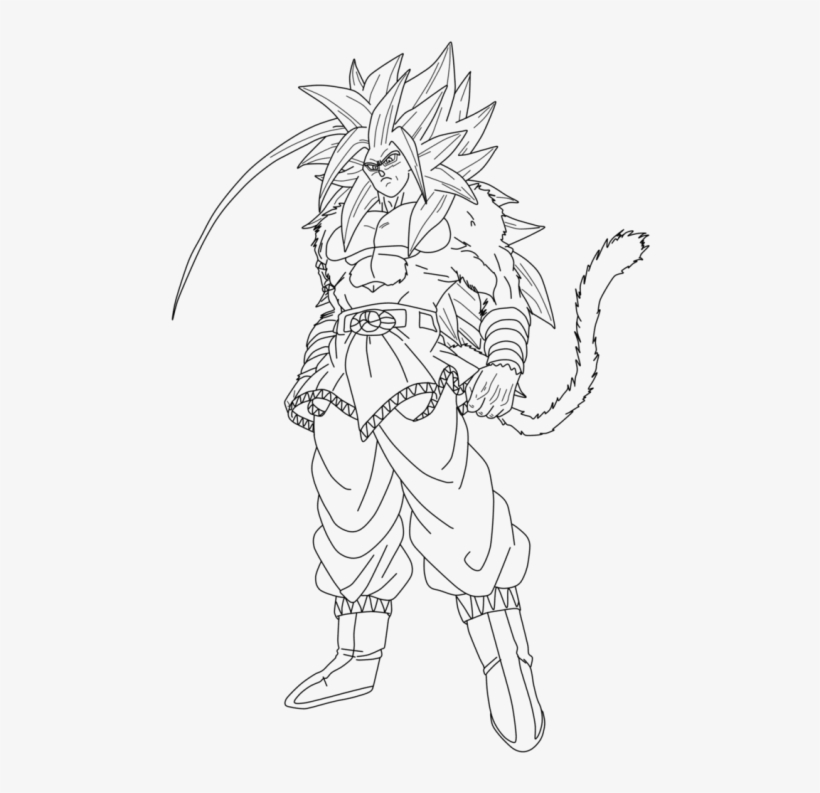 Full Body Goku Drawing Modern Sketch