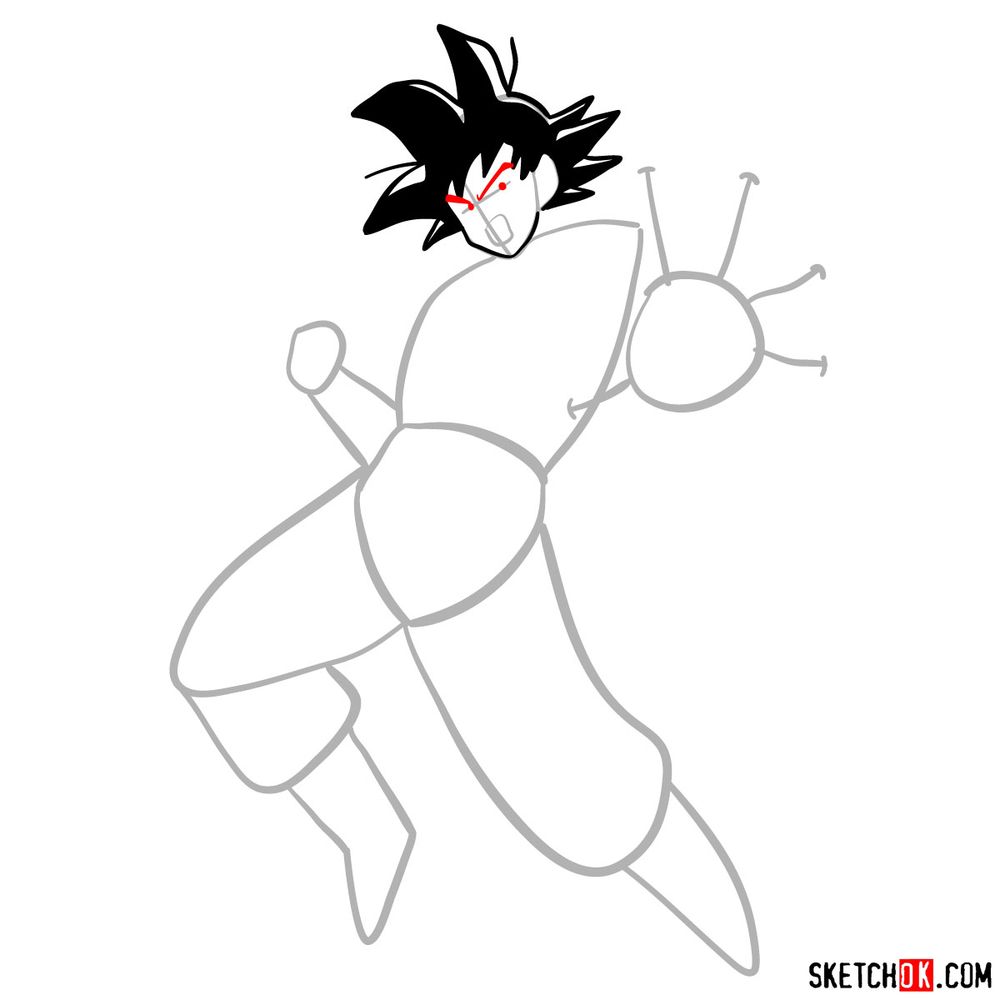 Full Body Goku Drawing Realistic Sketch