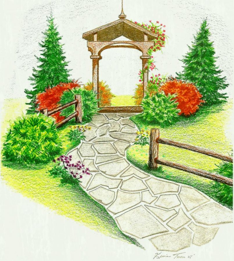 Garden Drawing Image