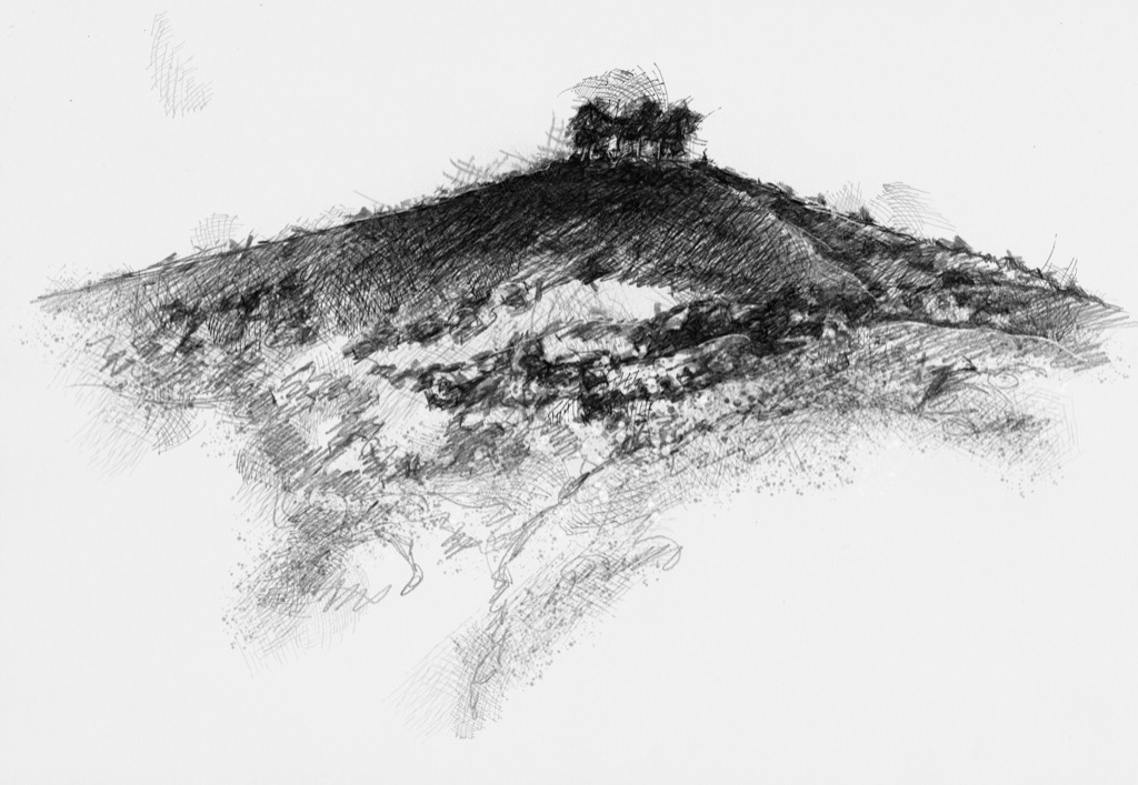 Hill Drawing Artistic Sketching