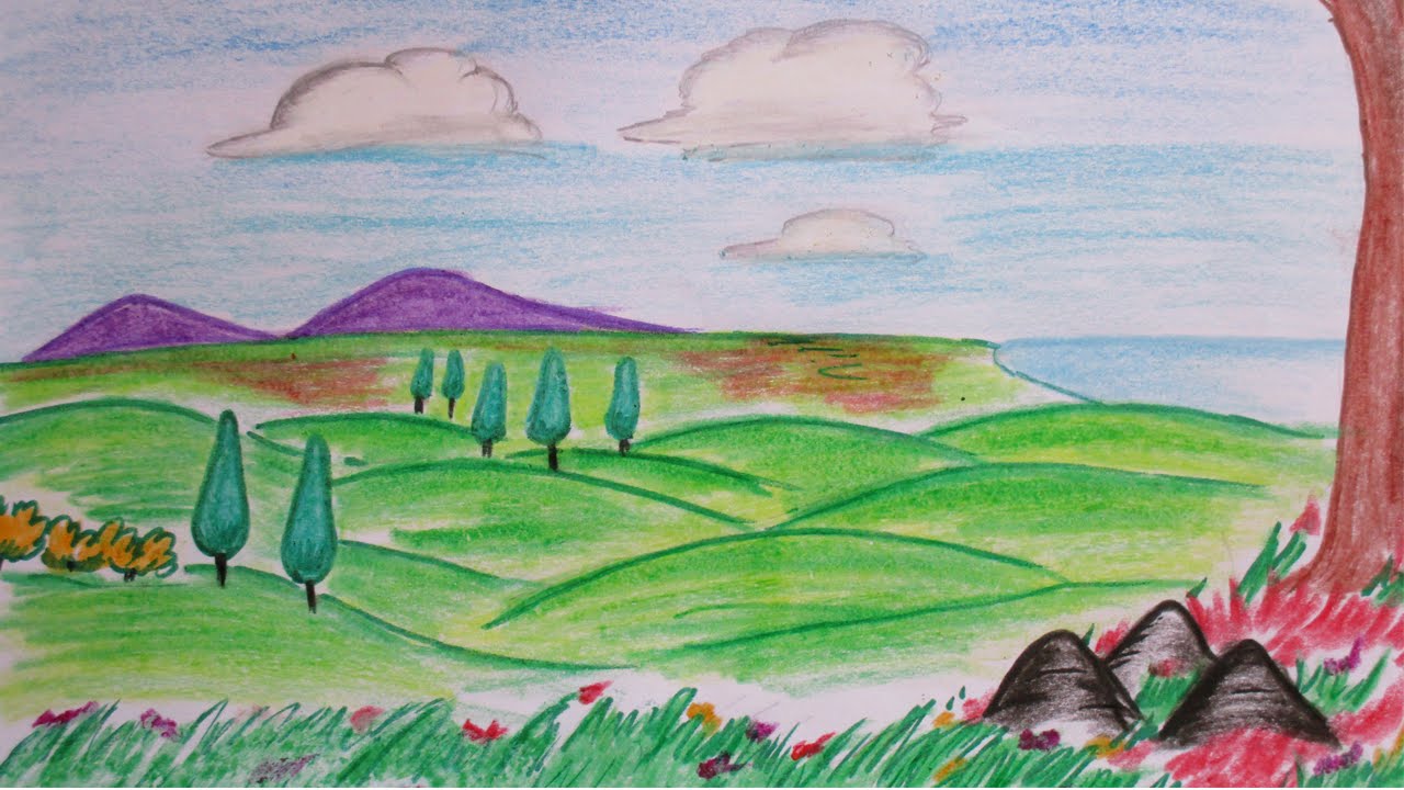 Hill Drawing Photo