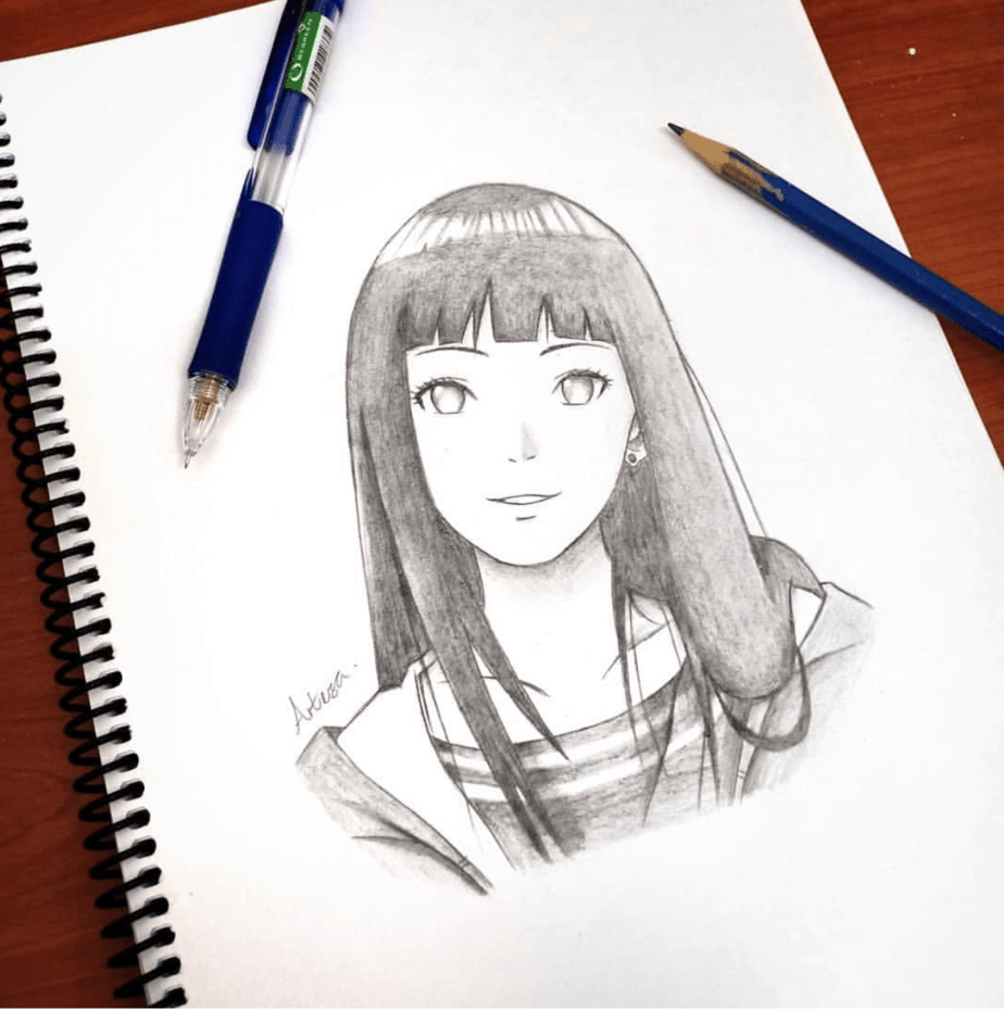 Hinata Drawing Modern Sketch