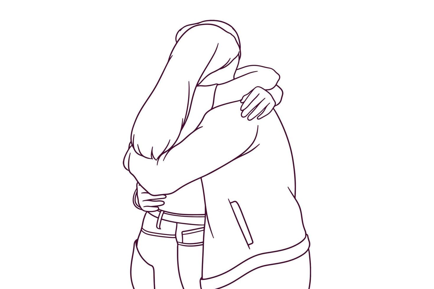Hug Drawing Fine Art