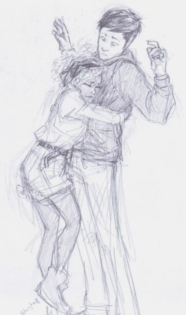Hug Drawing Modern Sketch