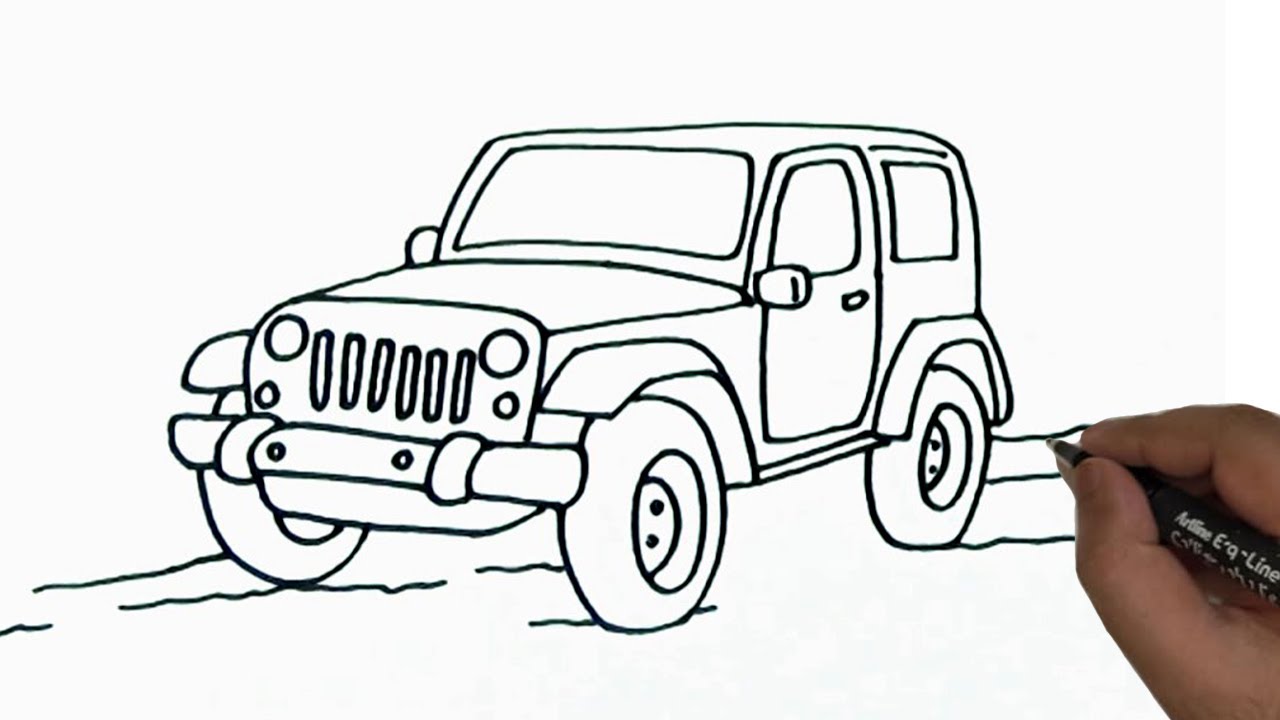How to Draw Jeep Step by Step Guide - Drawing All