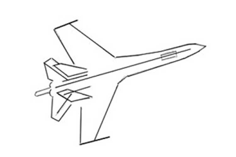 Jet Drawing Hand drawn