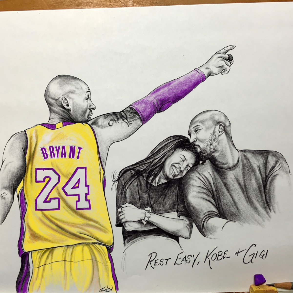 Kobe Drawing Realistic Sketch