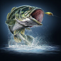 Largemouth Bass Drawing Image