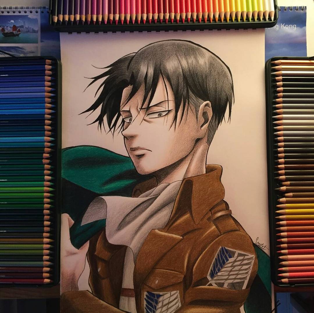 Levi Drawing Detailed Sketch