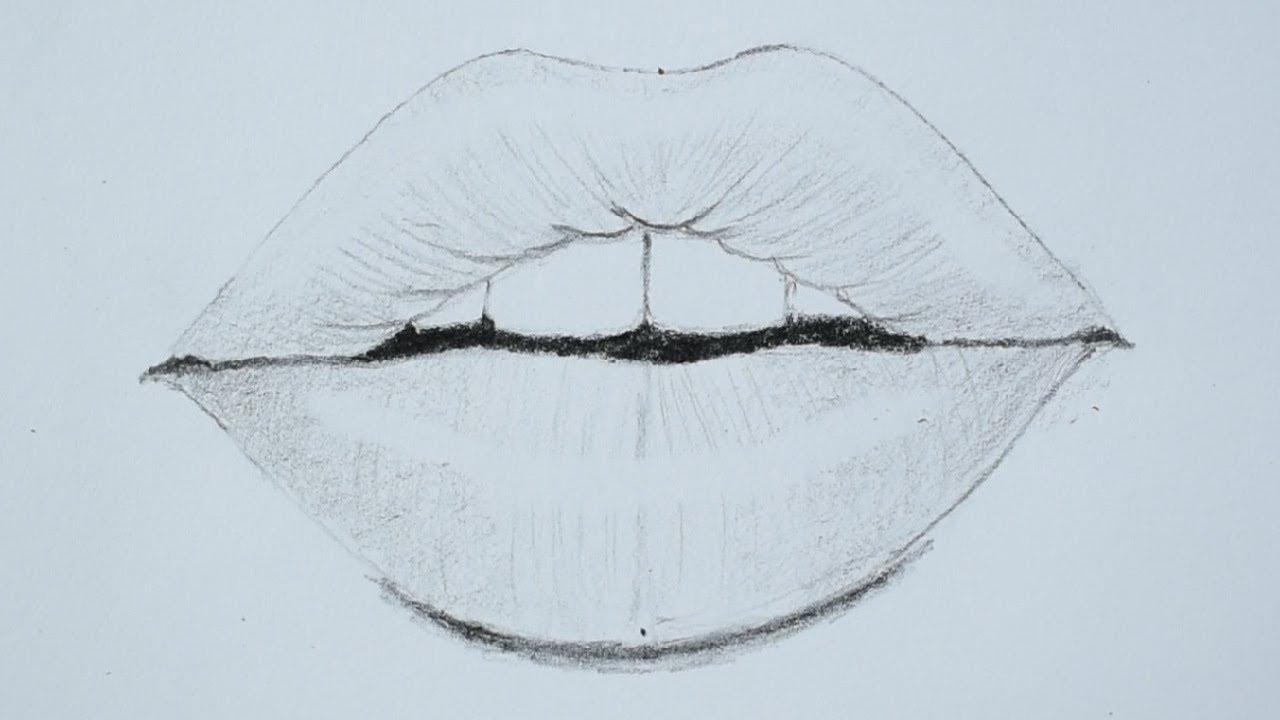 Lips Easy Drawing Fine Art