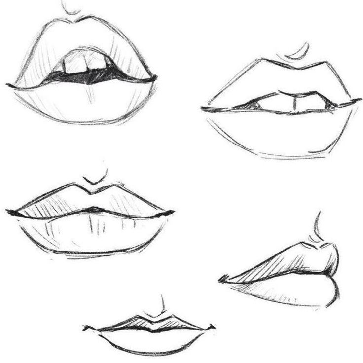 Lips Easy Drawing Sketch