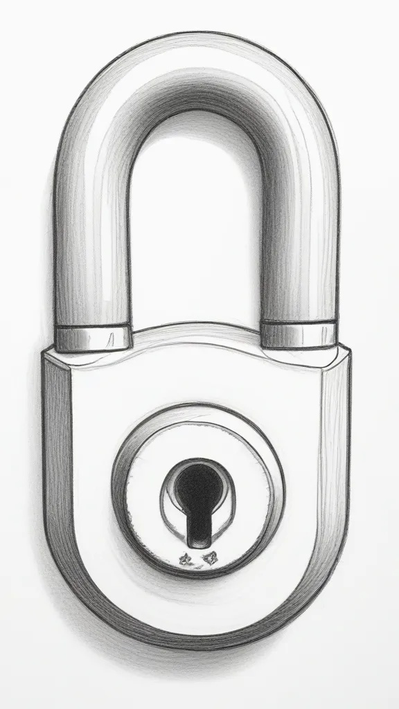 Lock Drawing Art Sketch Image
