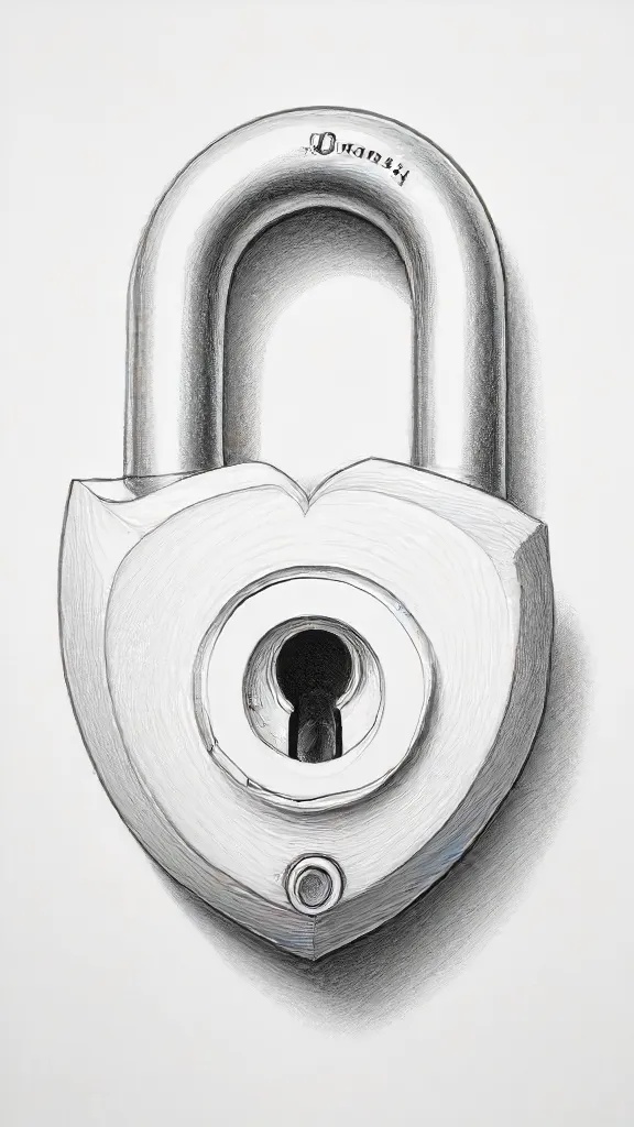 Lock Drawing Sketch Picture