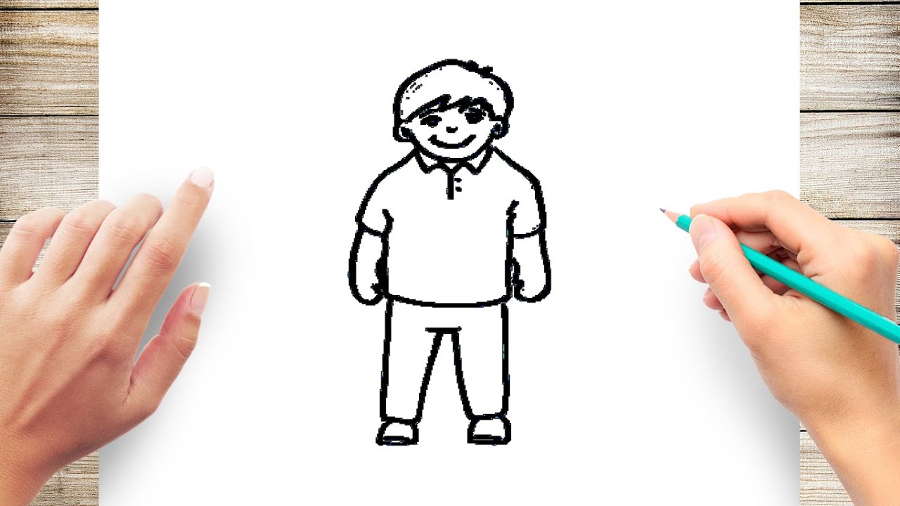 Man Drawing Hand drawn