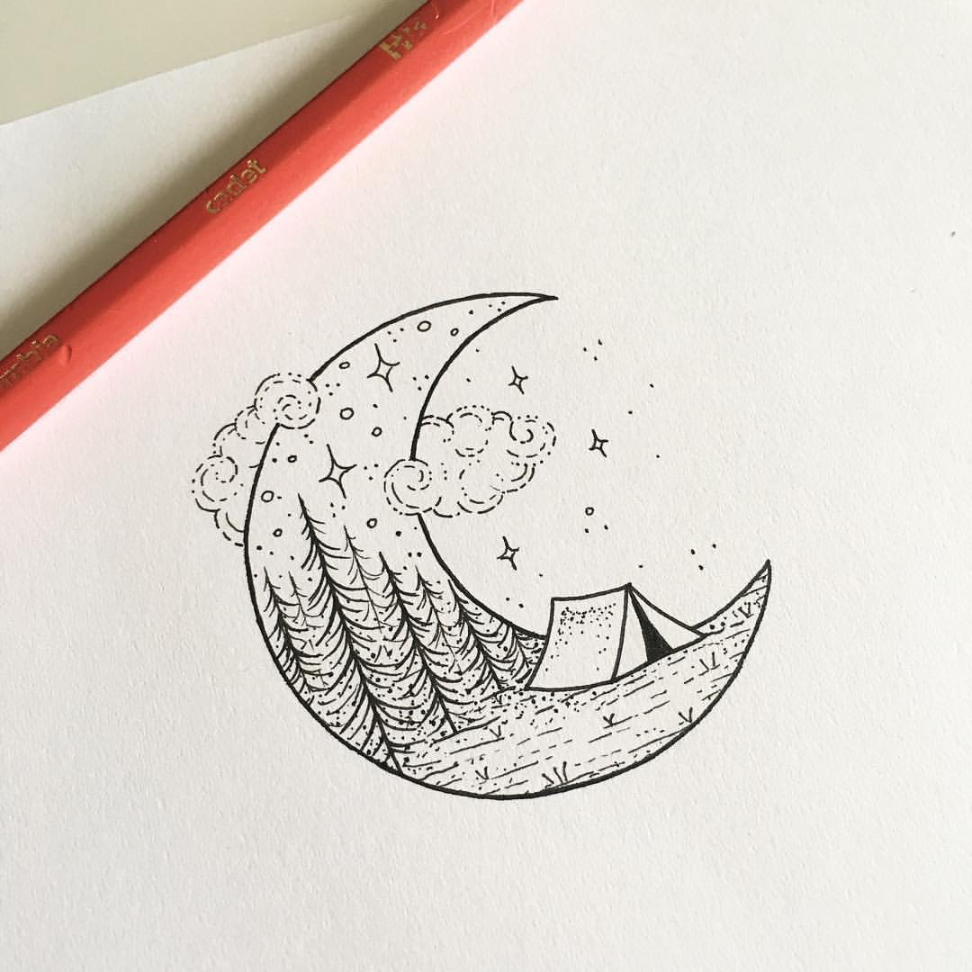 Moon Drawing Amazing Sketch