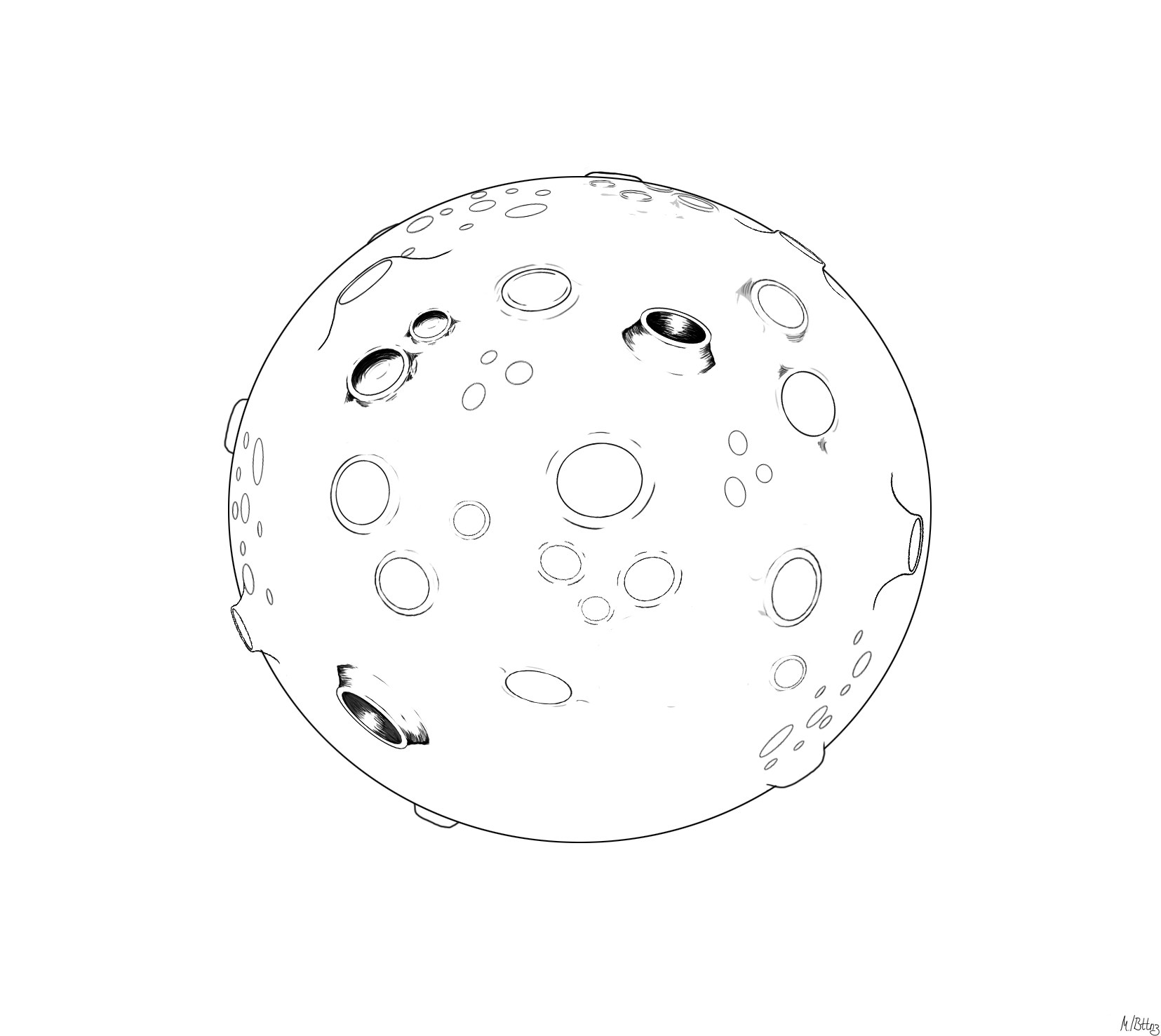 Moon Drawing Sketch