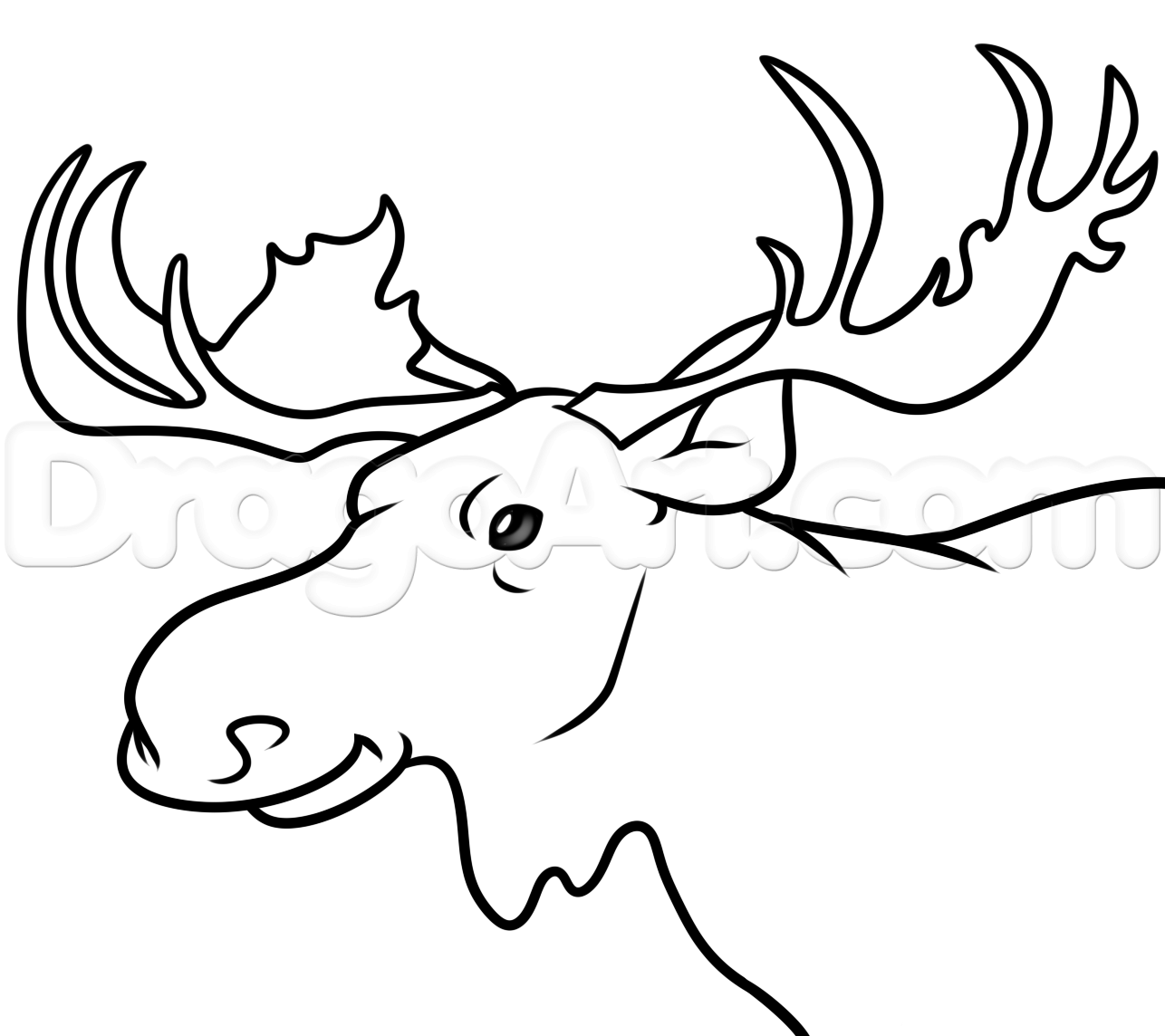 Moose Drawing Stunning Sketch