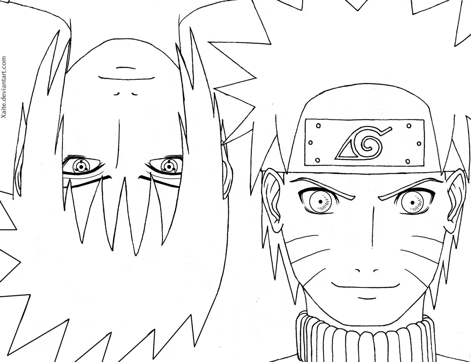 Naruto And Sasuke Drawing Artistic Sketching