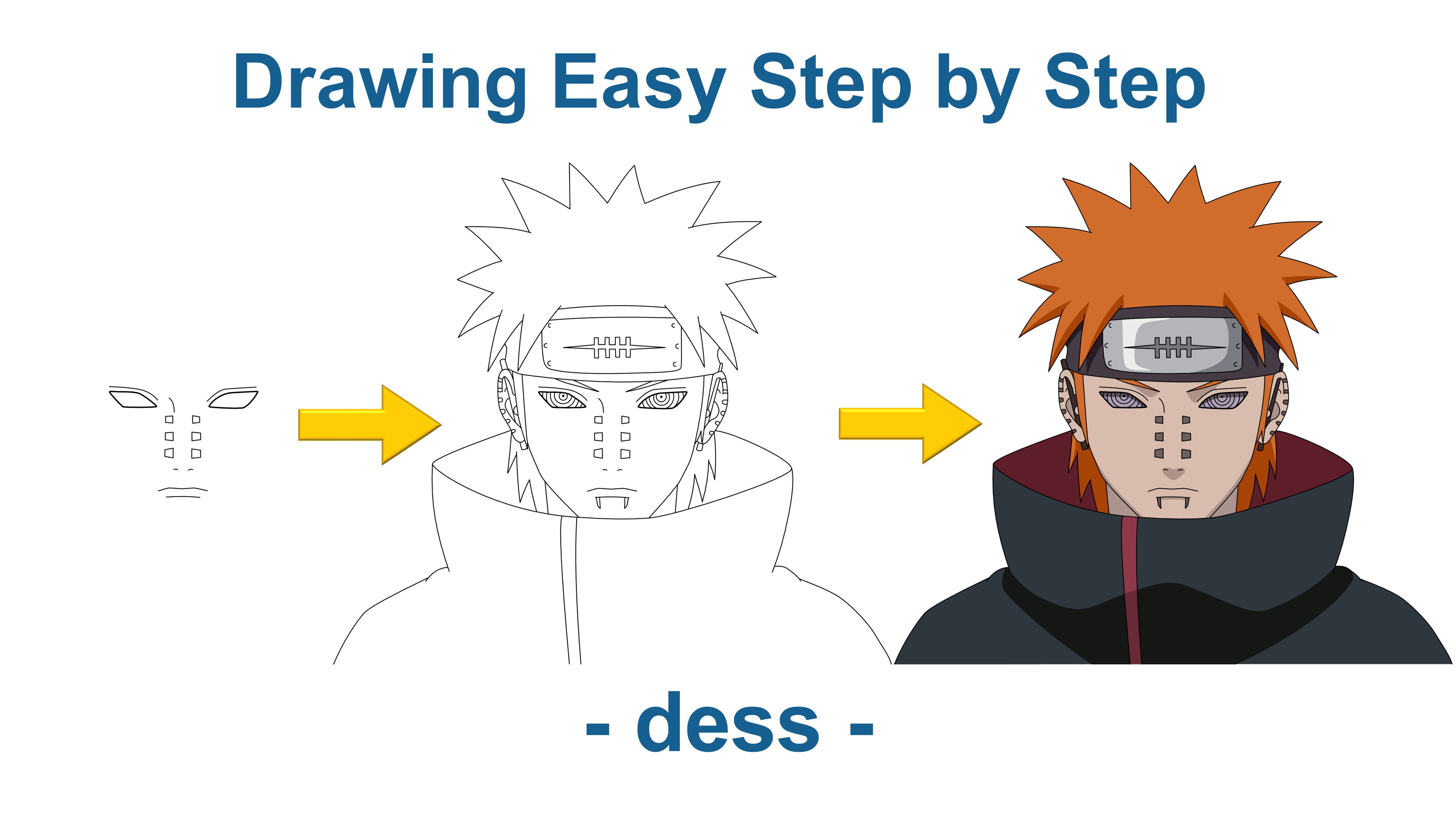 Naruto Pain Drawing Hand drawn