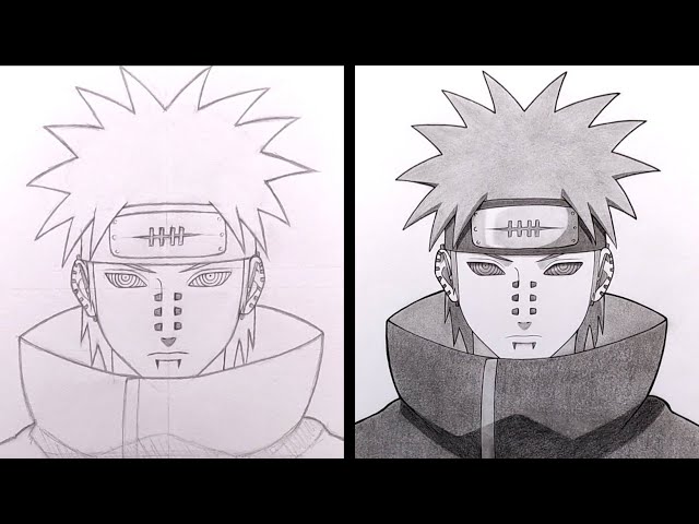 Naruto Pain Drawing Intricate Artwork