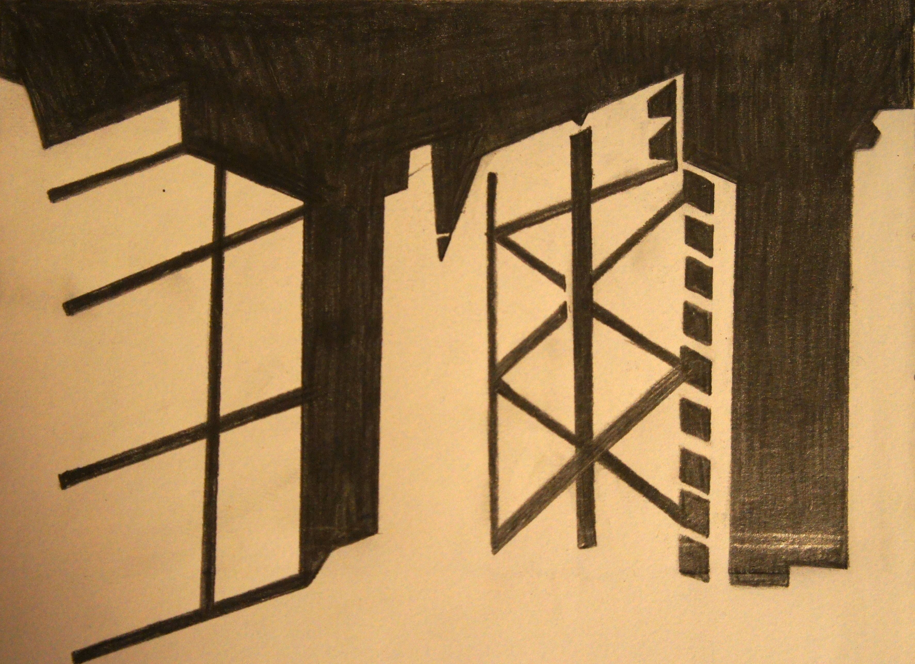 Negative Space Drawing Hand Drawn Sketch
