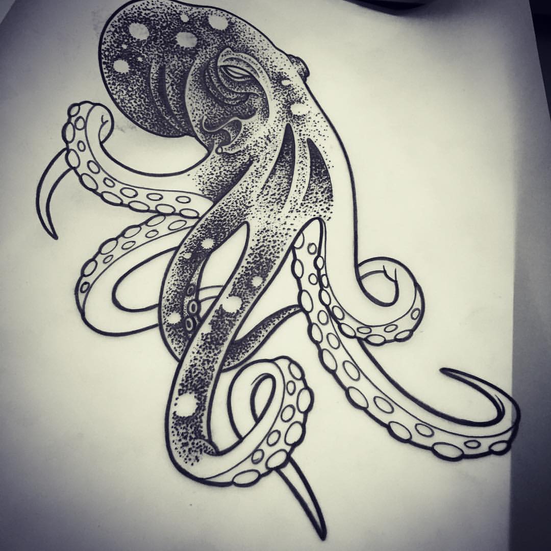 Octopus Tentacles Drawing Hand Drawn