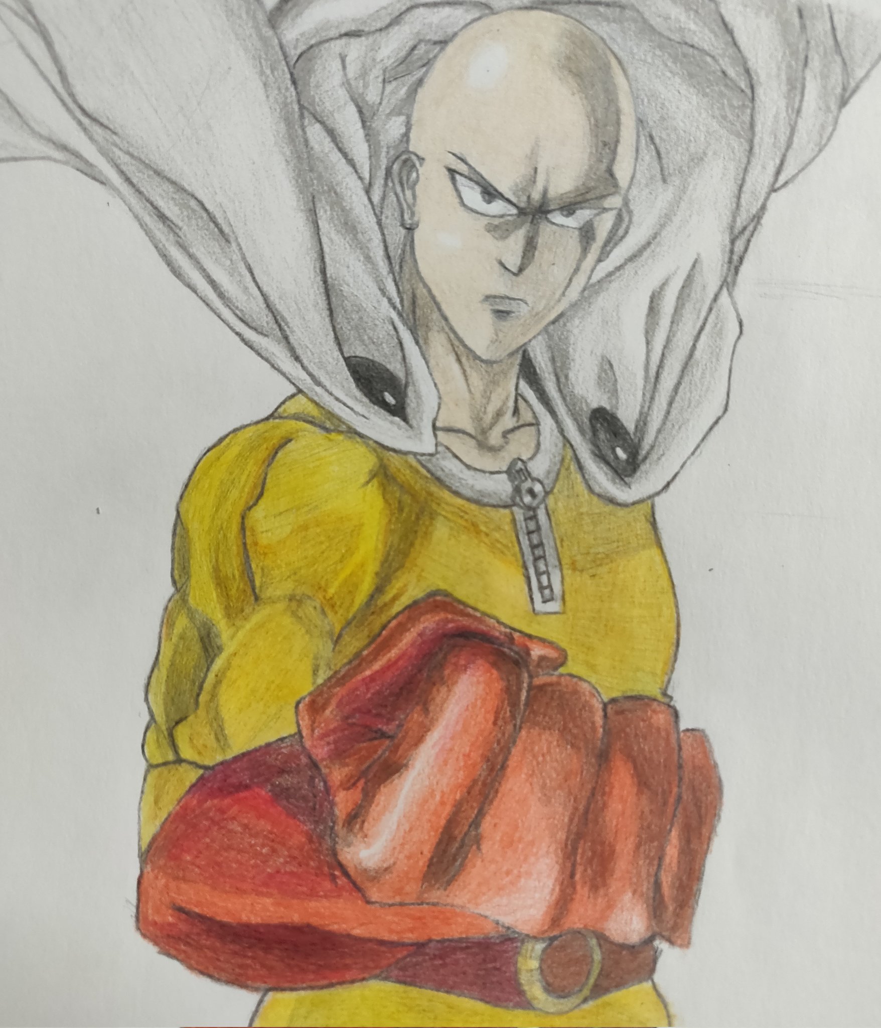 One Punch Man Drawing Stunning Sketch