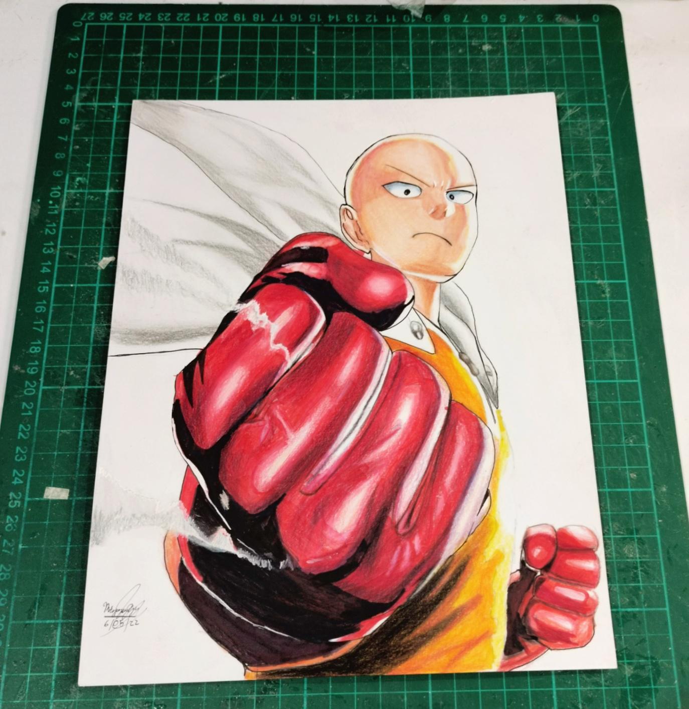 One Punch Man Drawing Unique Art