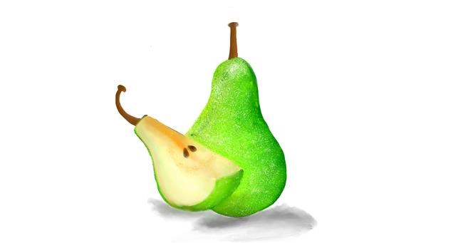 Pear Drawing Realistic Sketch