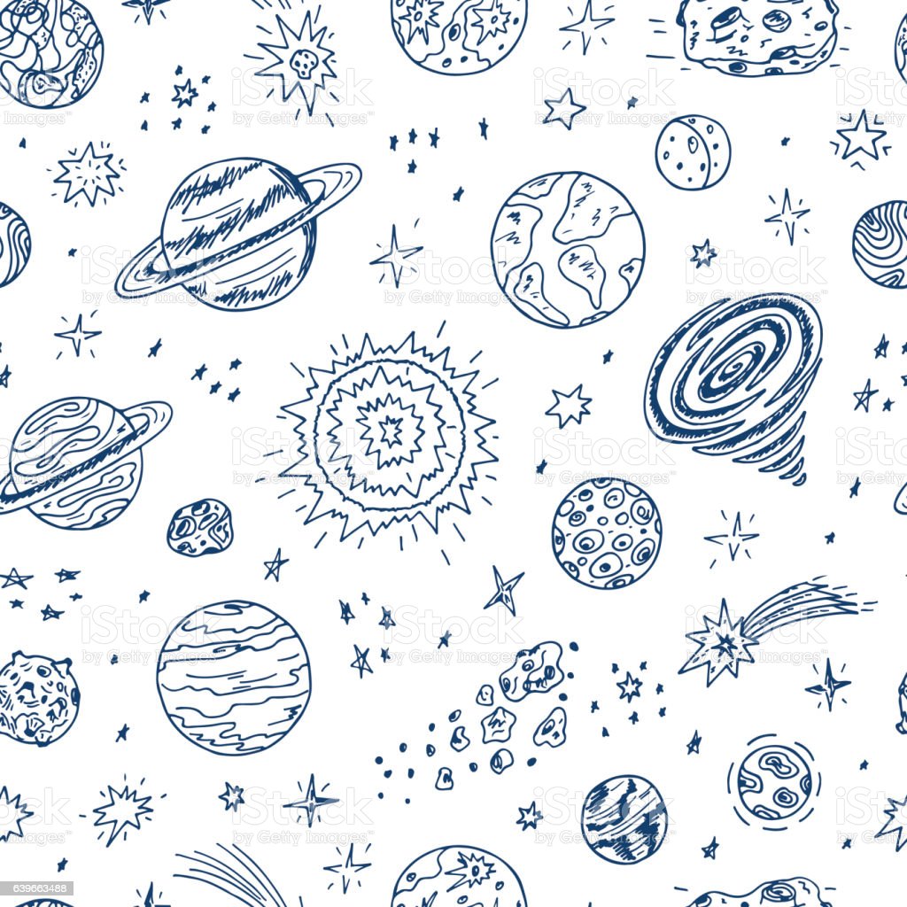 Planets Drawing Detailed Sketch