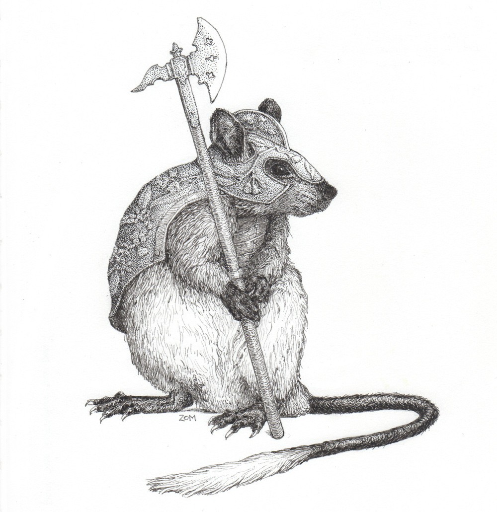 Rat Drawing Modern Sketch