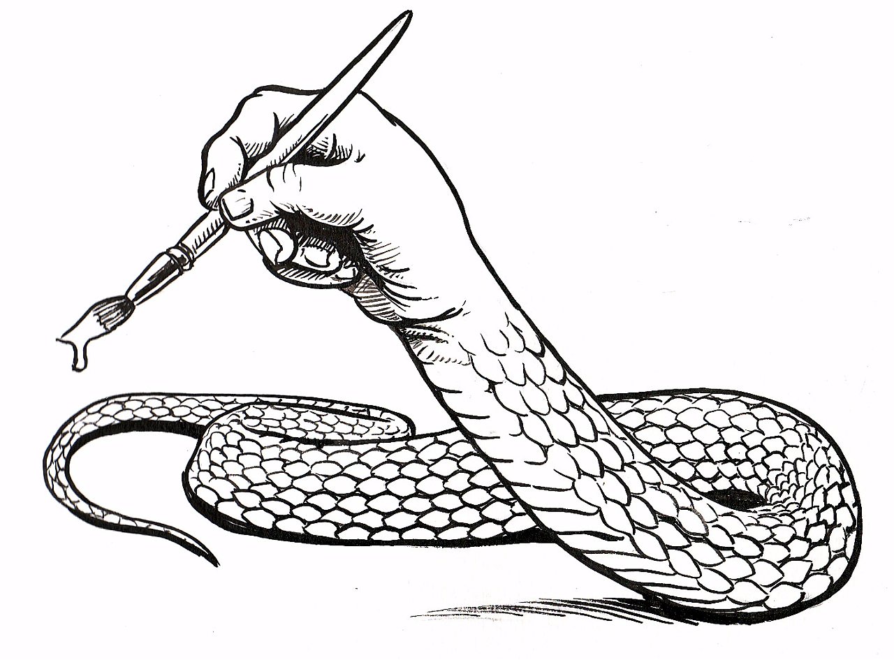Rattlesnake Drawing Realistic Sketch