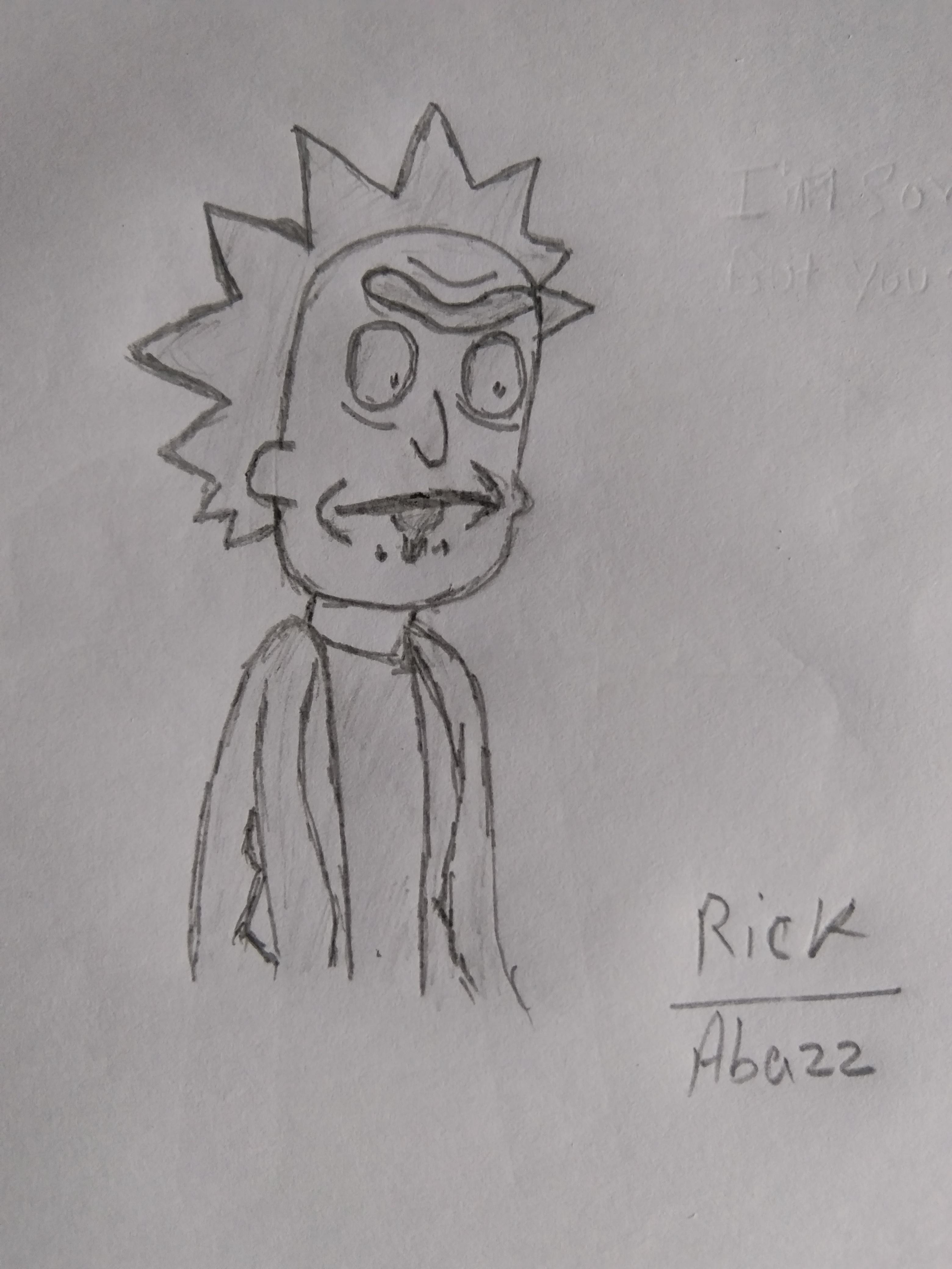 Rick Drawing Realistic Sketch