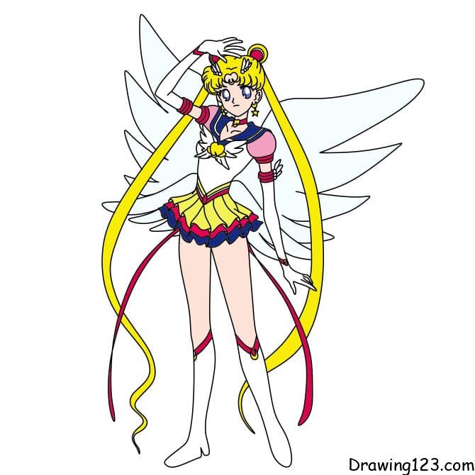 Sailor Moon Drawing Intricate Artwork