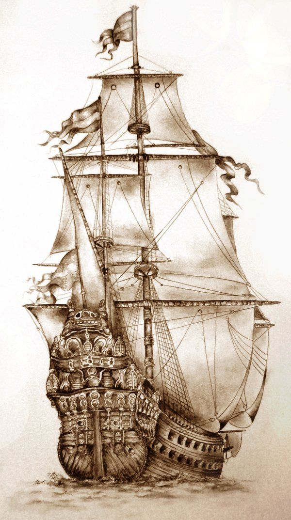 Ship Drawing Beautiful Artwork