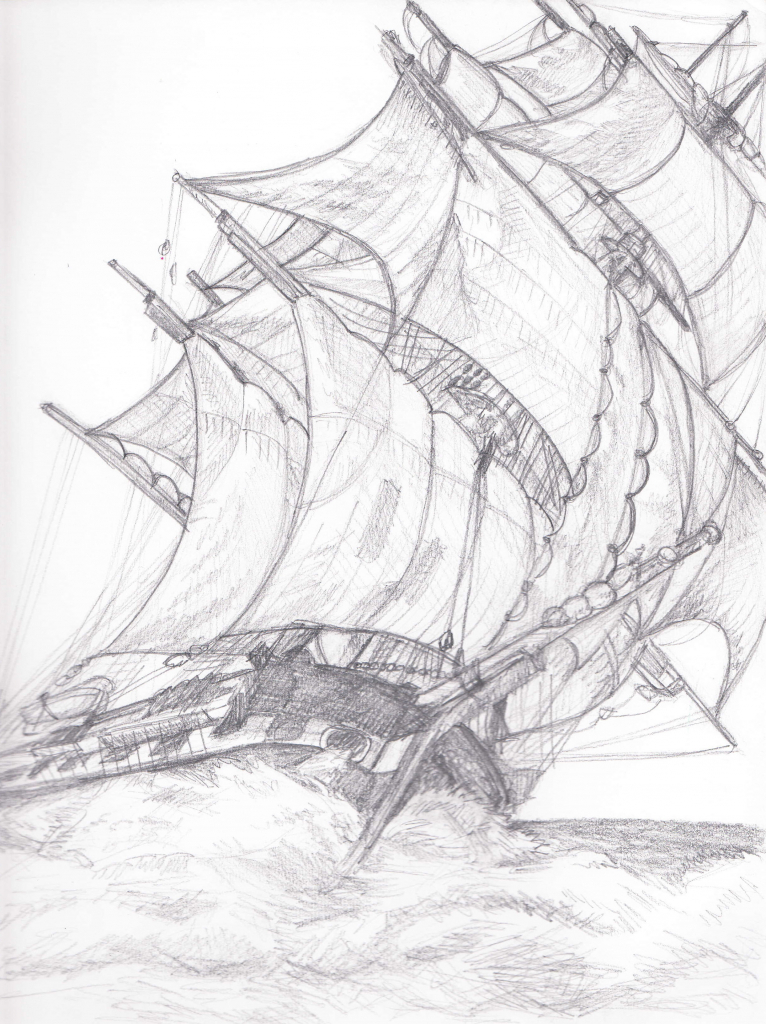 Ship Drawing Creative Style