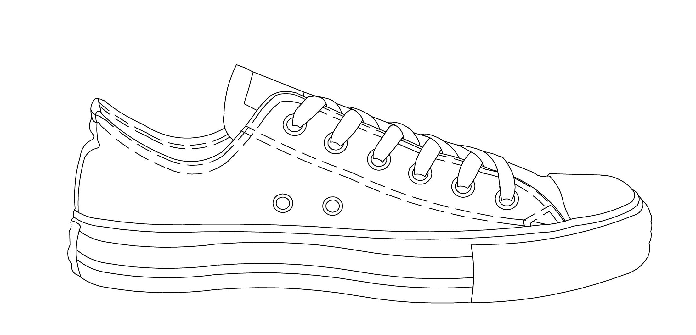Shoe Drawing Hand Drawn