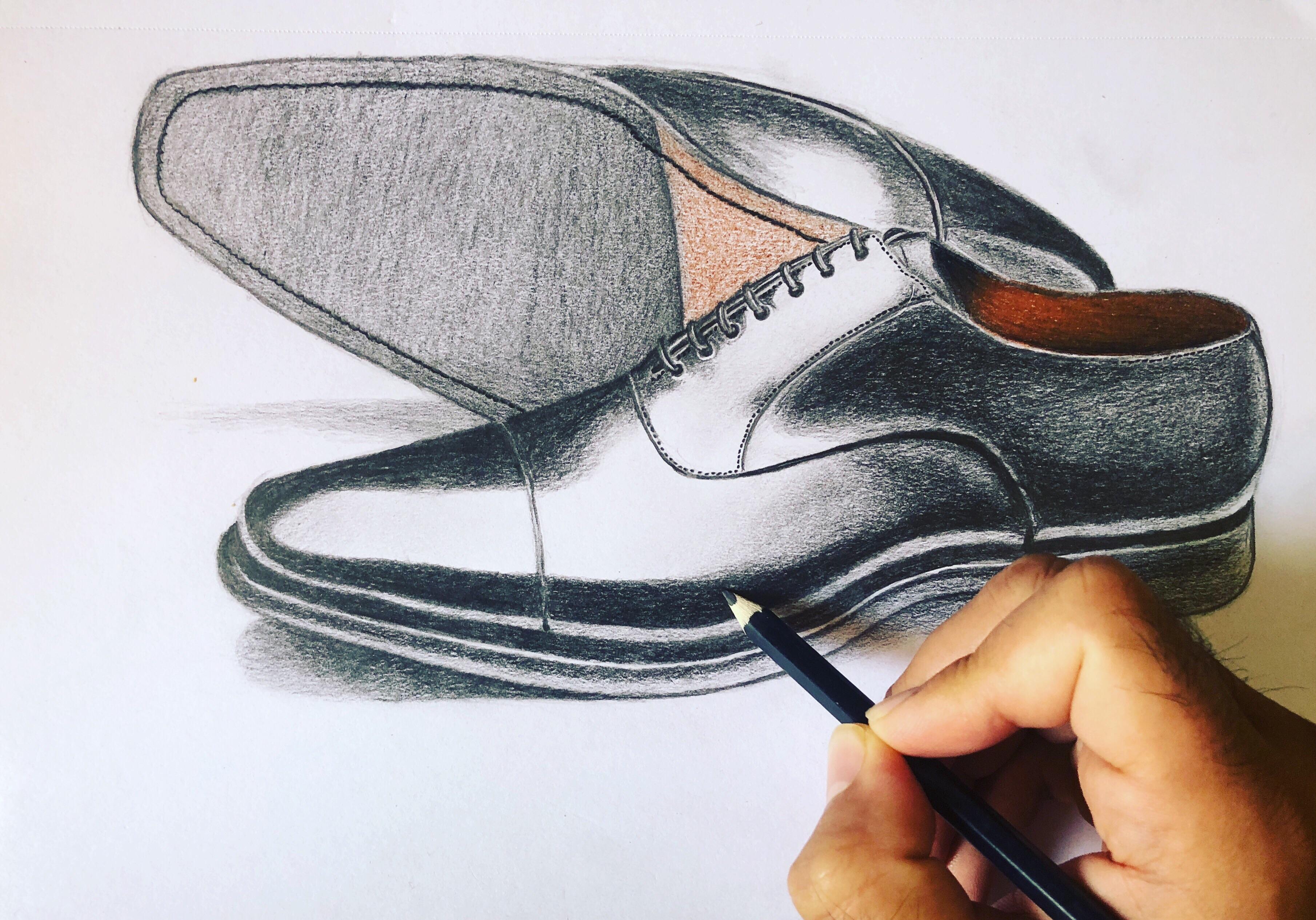Shoe Drawing Modern Sketch