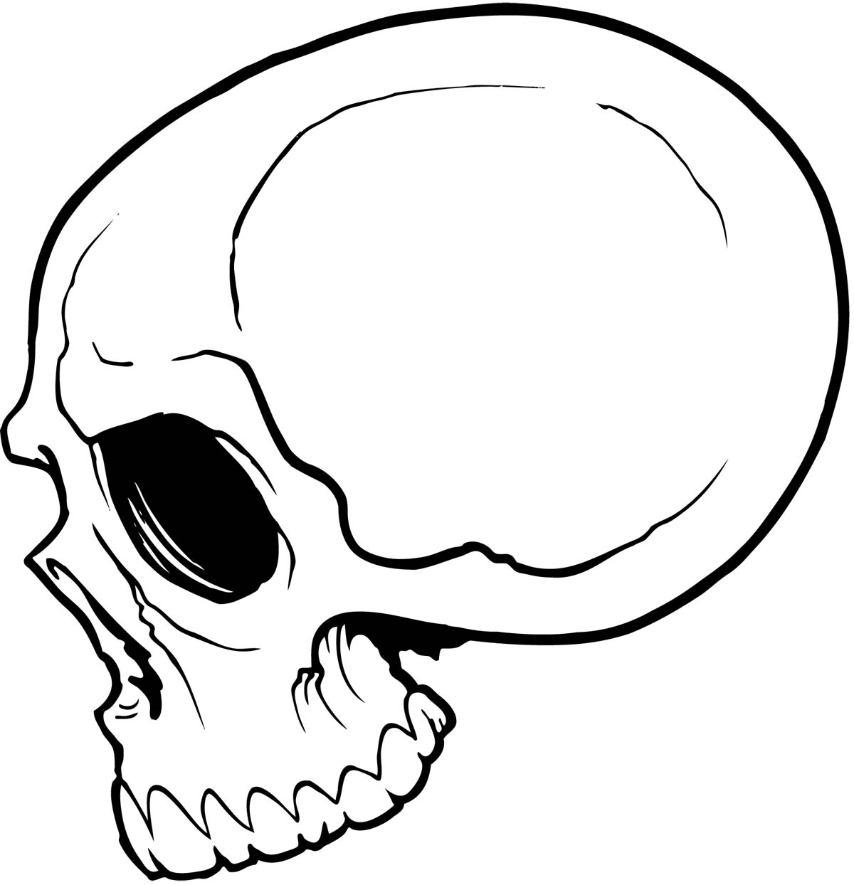 Simple Skull Drawing Creative Style